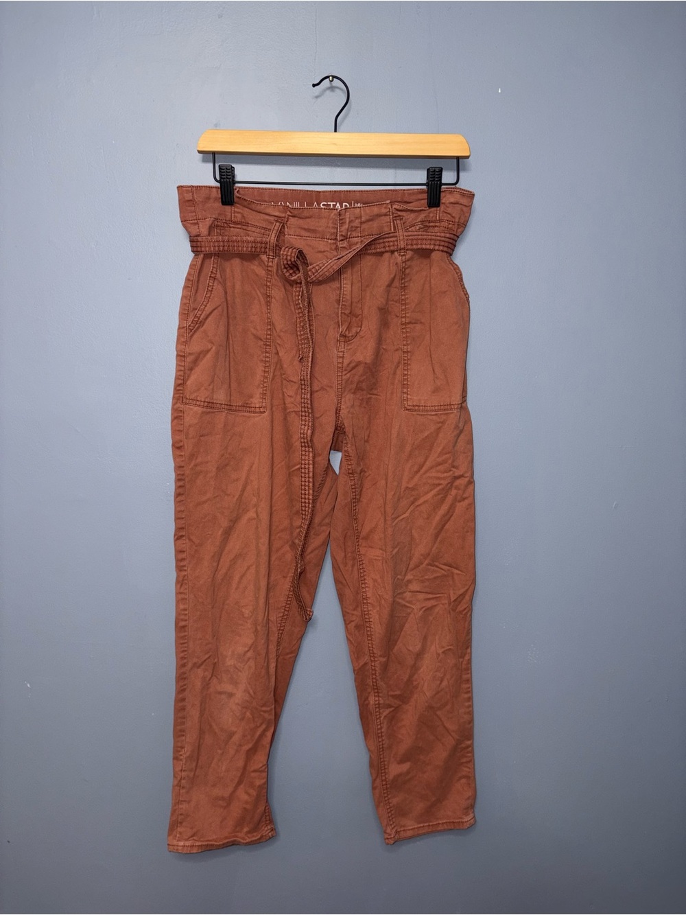 Vanilla Star • Burgundy Belted Pants